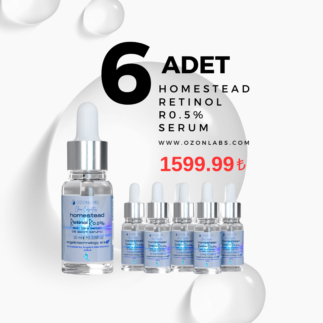 6'lı  Homestead Retinol R0.05% Cilt Bakım Serumu